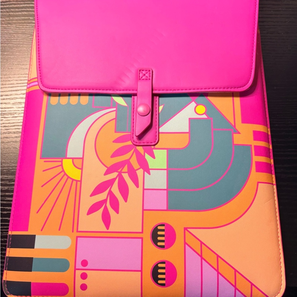 Vibrant Pink and Multicolor Abstract Tablet Sleeve